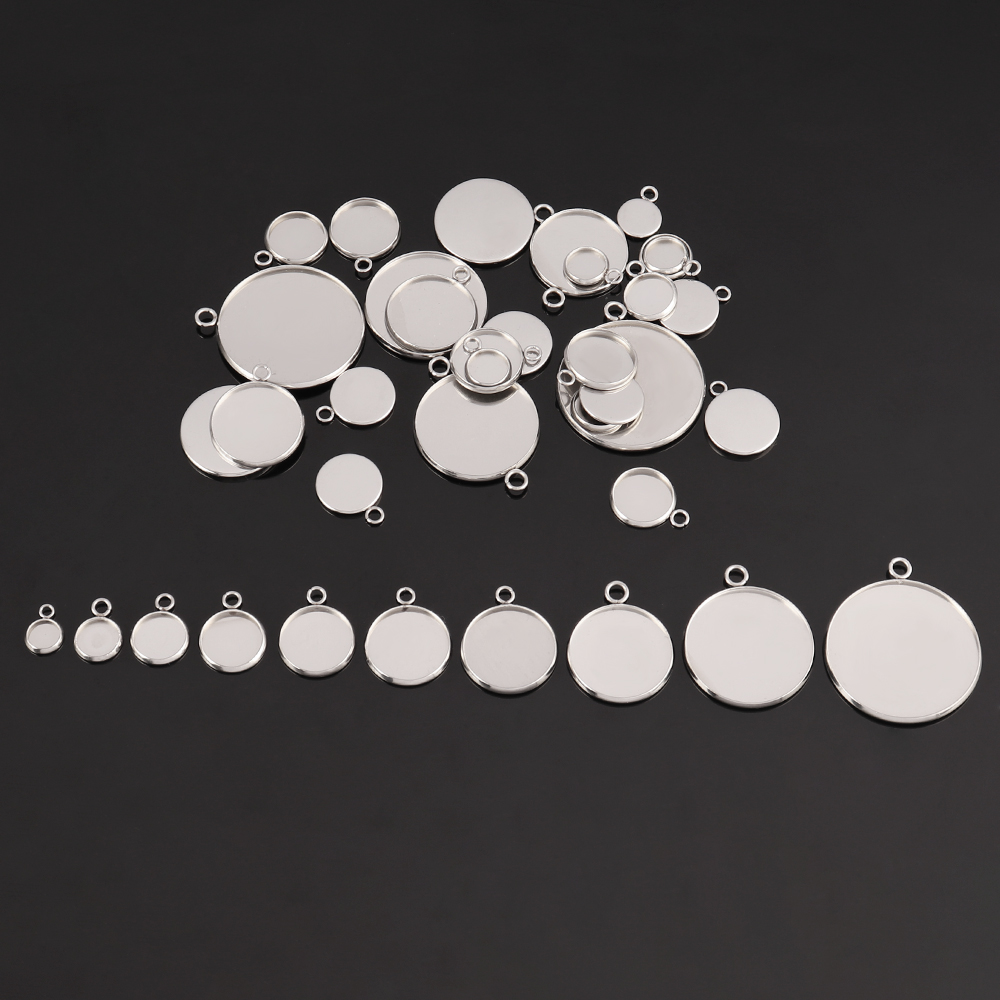 10Pcs Stainless Steel Cabochon – обзор и цена Bezels Set Pendant