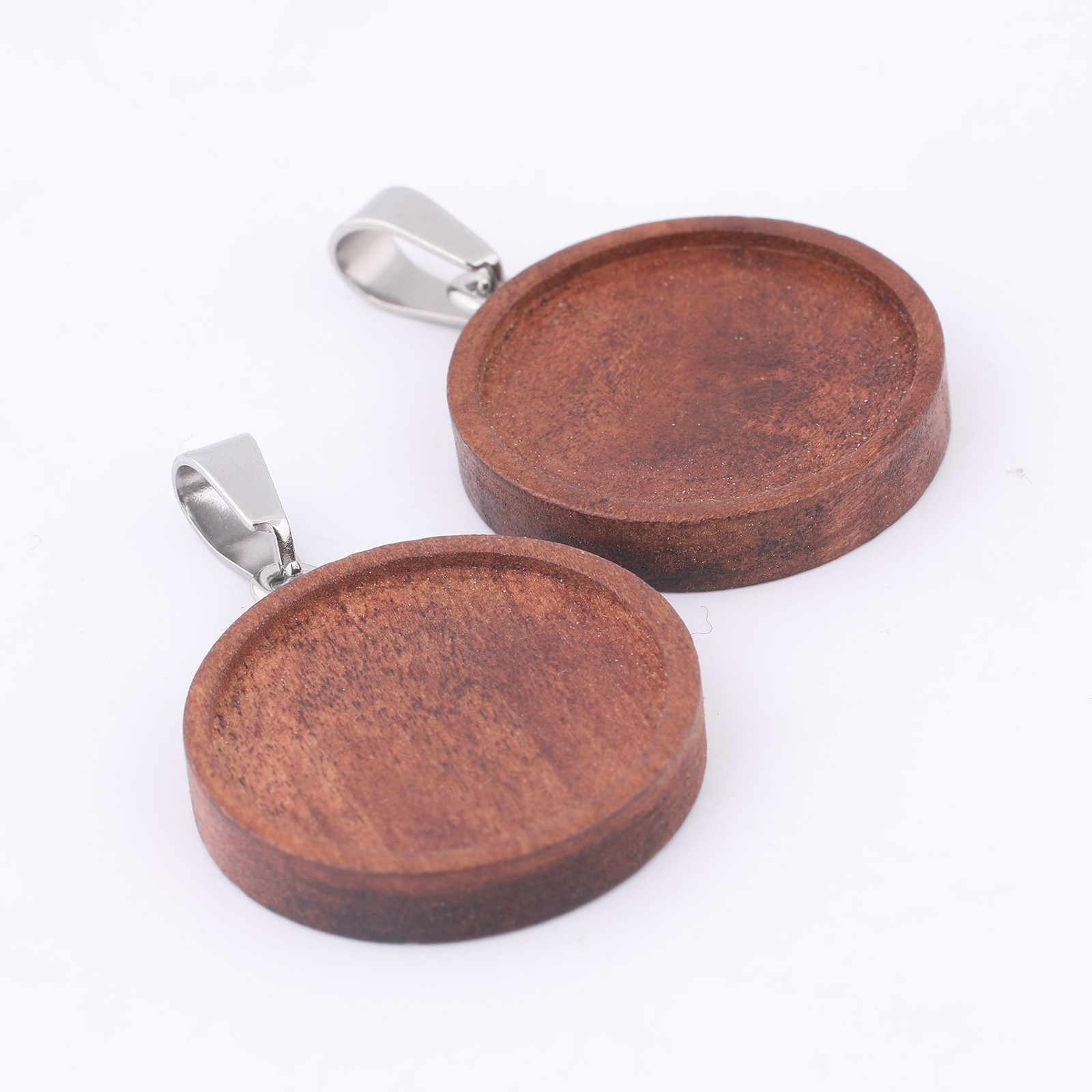 10pcs 20mm Round Wood Cabochon – обзор и цена Bezels Set Pendant