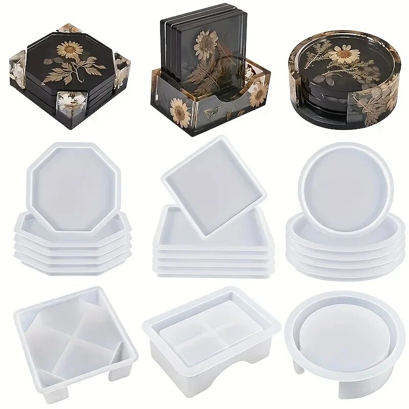 Coaster Resin Molds Set Includ – обзор и цена Serving Tray Mold