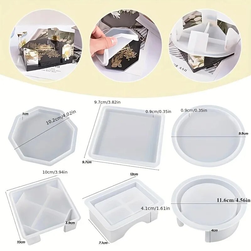 Coaster Resin Molds Set Includ – обзор и цена Serving Tray Mold
