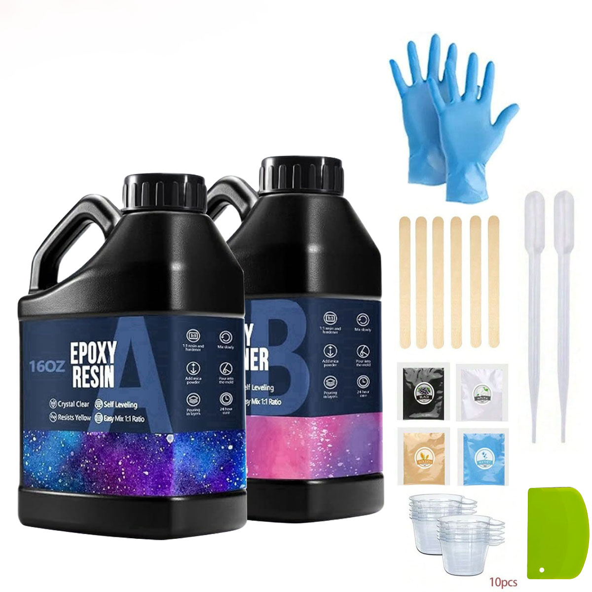 1000ml Crystal Clear Epoxy Res – обзор и цена Resin Jewelry Kit