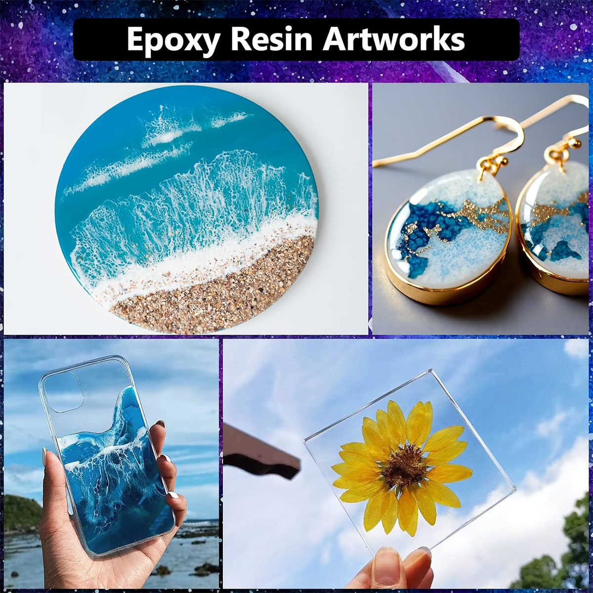 1000ml Crystal Clear Epoxy Res – обзор и цена Resin Jewelry Kit