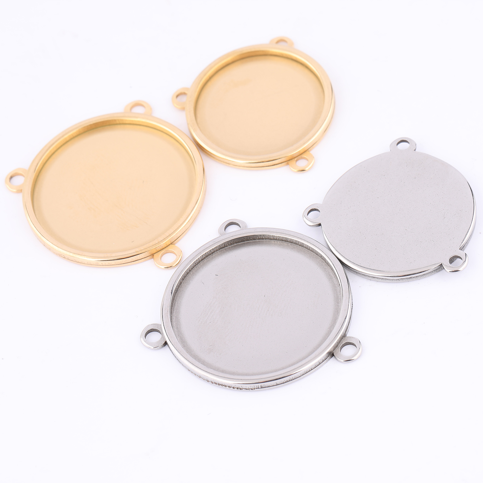 5pcs Stainless Steel Gold Plat – обзор и цена Bezels Set Pendant