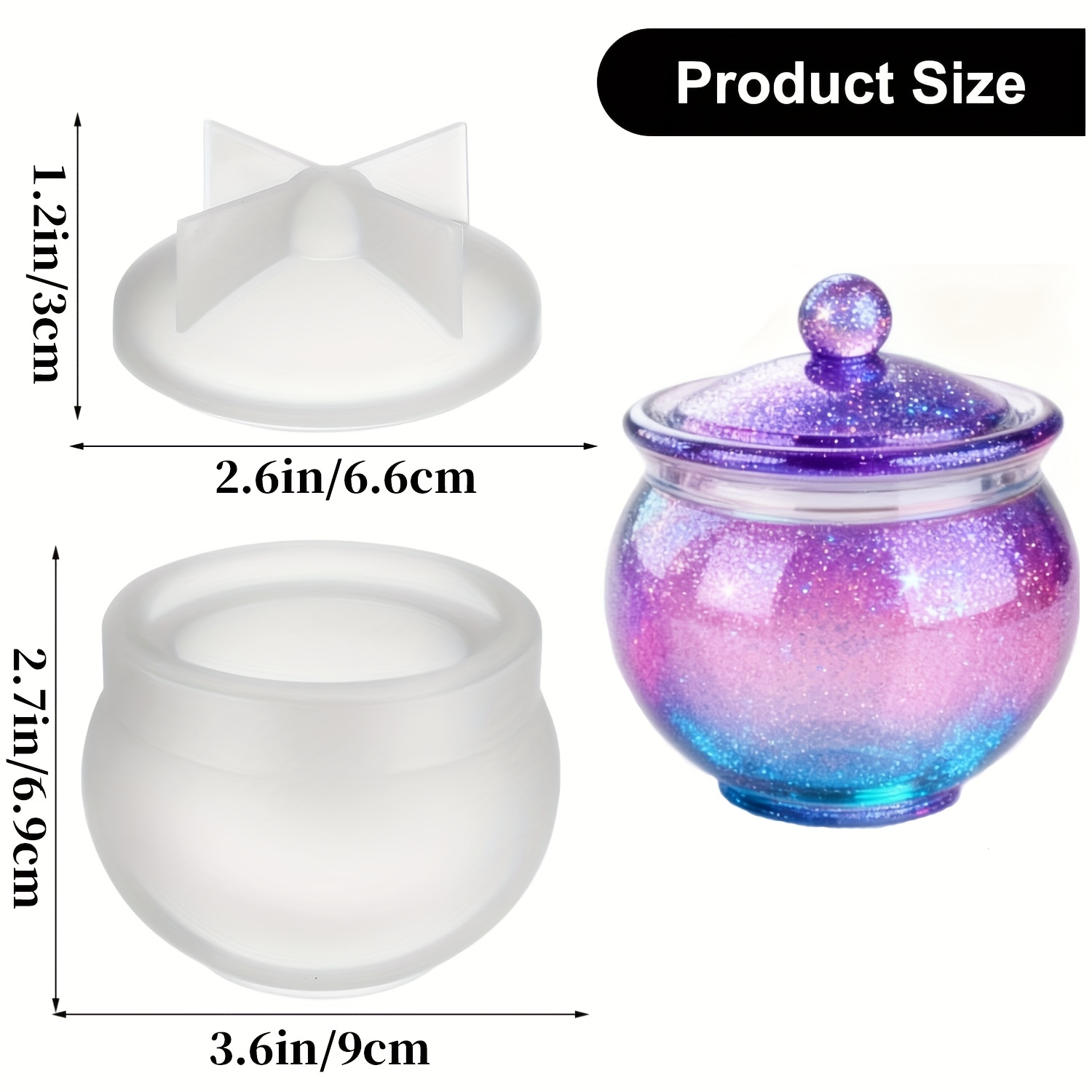 1 set of round resin can molds – обзор и цена Resin Jewelry Kit