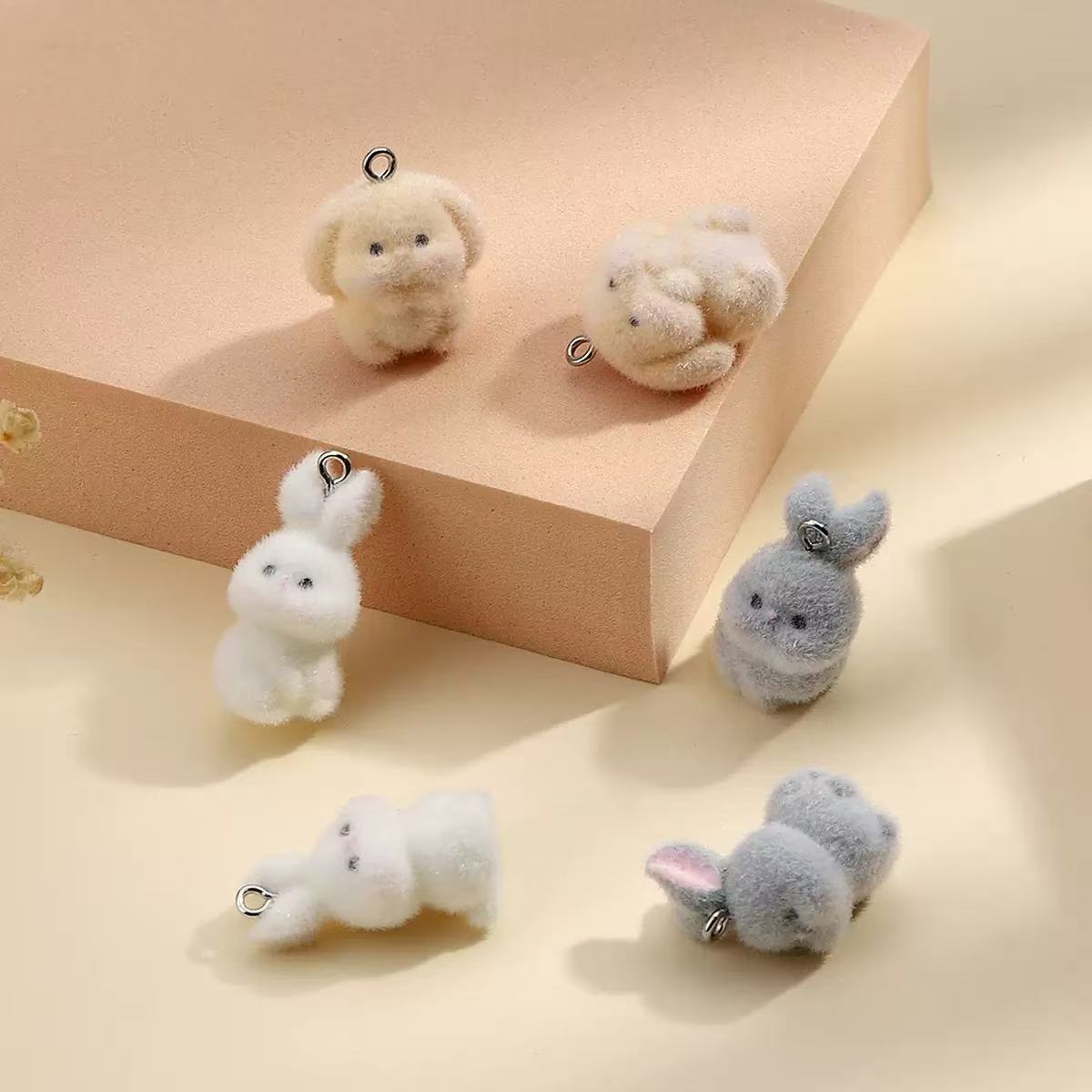10pcs Flocking Little Rabbit R – обзор и цена Resin Craft Projects