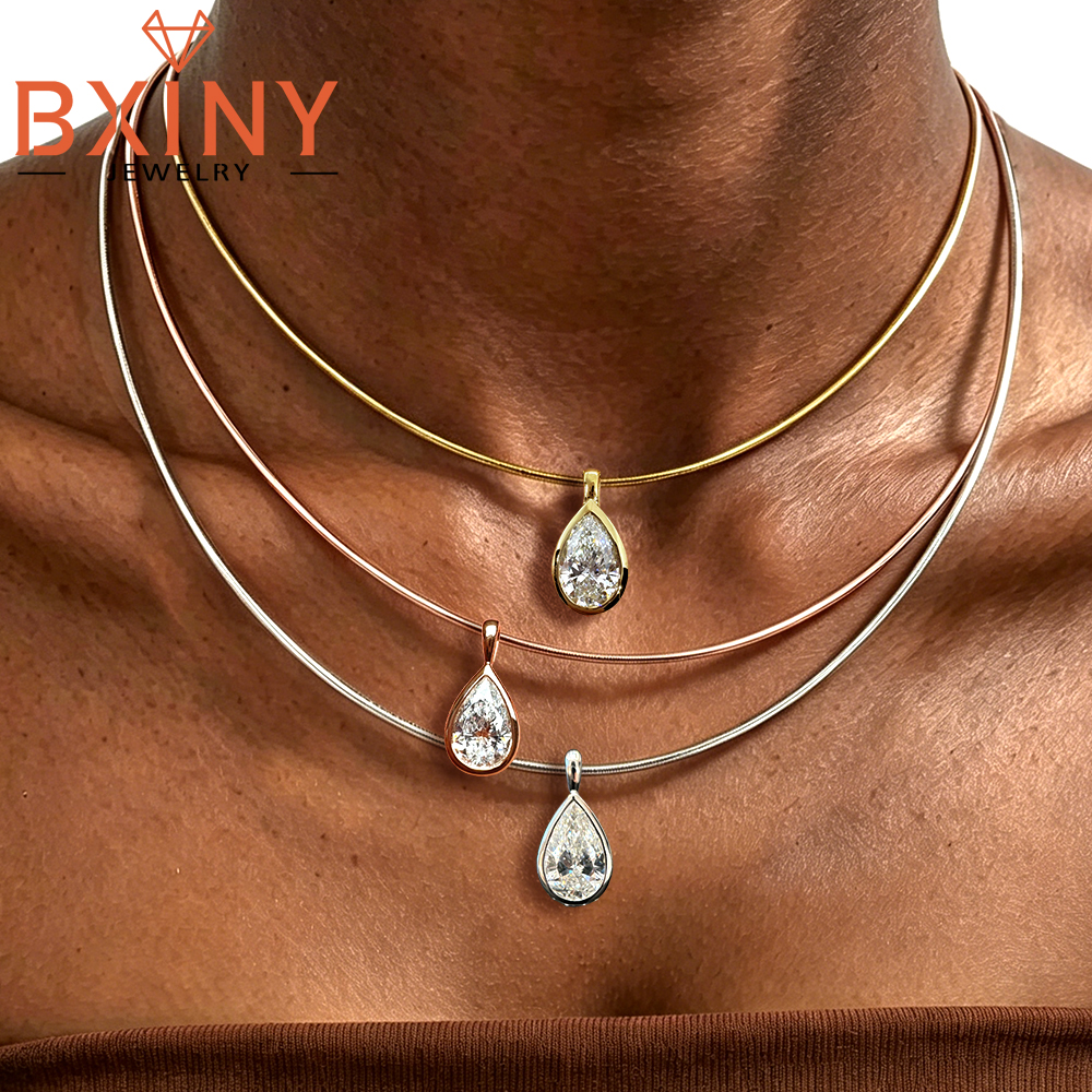 BXINY 3CT Bezel Set Pear Cut M – обзор и цена Bezels Set Pendant