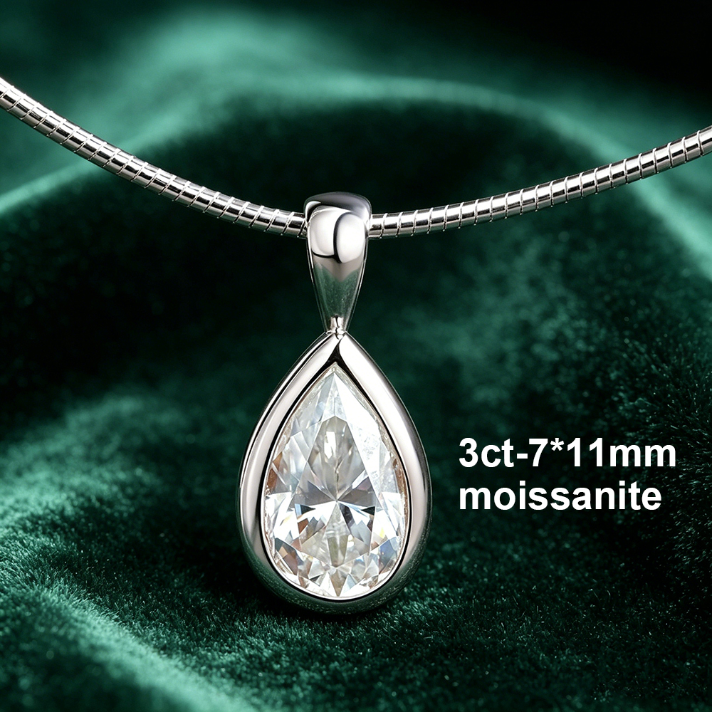 BXINY 3CT Bezel Set Pear Cut M – обзор и цена Bezels Set Pendant