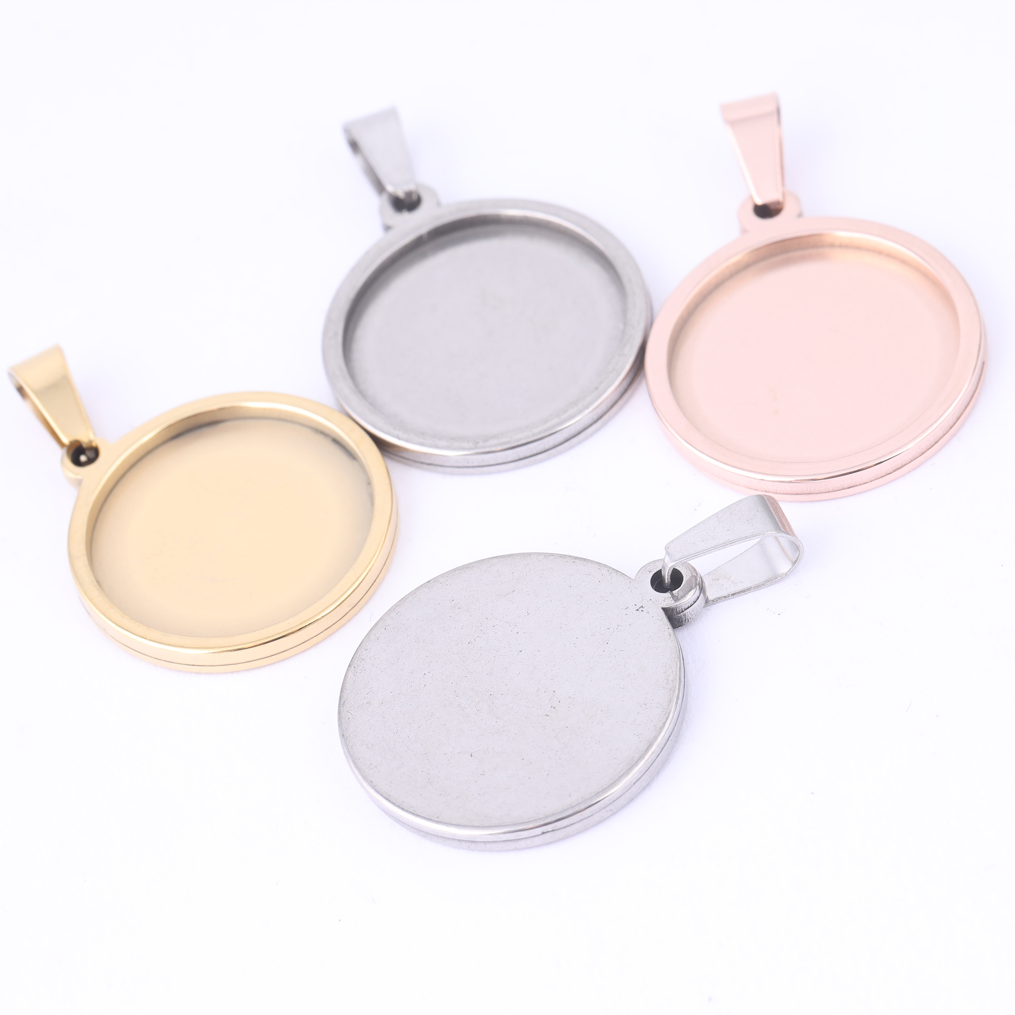 5pcs Stainless Steel 16mm 18mm – обзор и цена Bezels Set Pendant