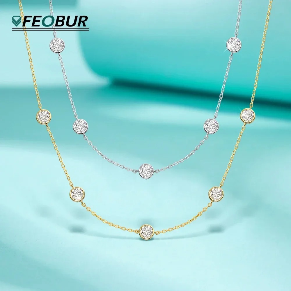 GRA Certified 5mm Moissanite N – обзор и цена Bezels Set Pendant